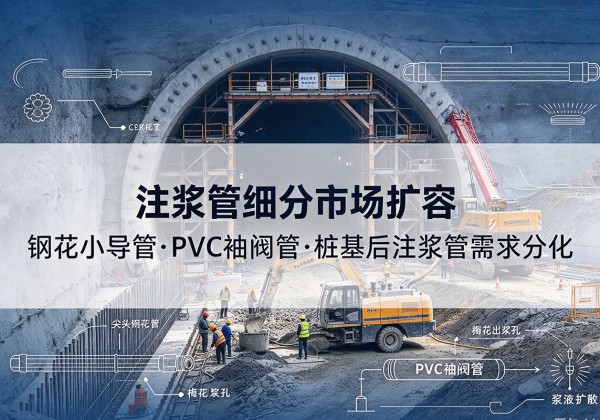 仲巴注浆管细分市场扩容，隧道钢花小导管、PVC 袖阀管、桩基后注浆管需求分化